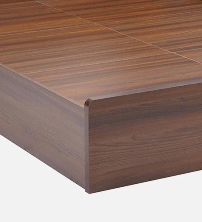 King Size Bed in Classic Walnut Finish with Box Storage