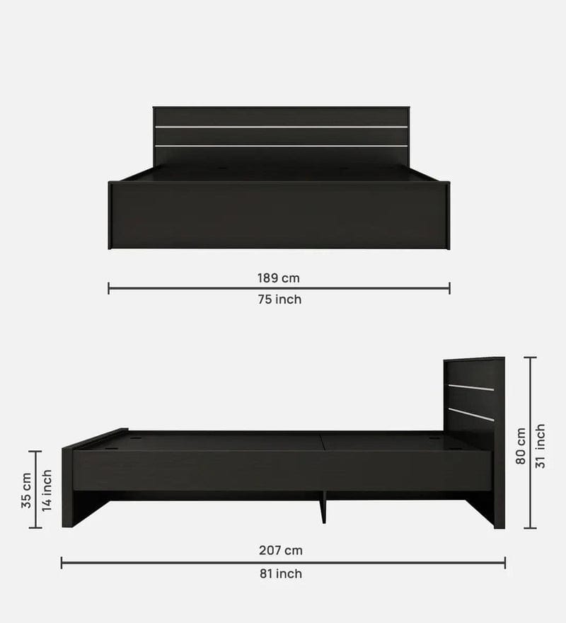 Crom King Size Bed in Wenge Finish