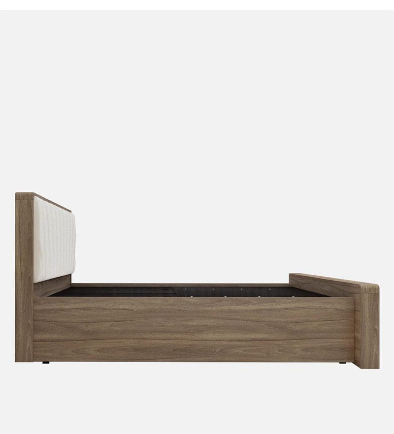 Symo King Size Bed in Bella Noce & Glossy White Colour with Hydraulic Storage