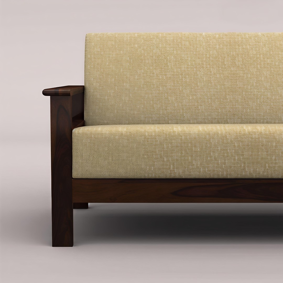 Edwin 3+1+1 Wooden Sofa Set SET (WALNUT FINISH)