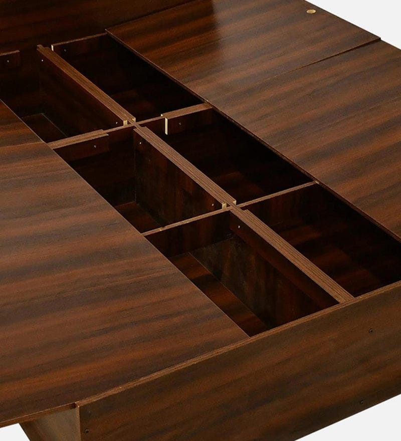 King Size Bed in Virola Wood Finish with Box Storage