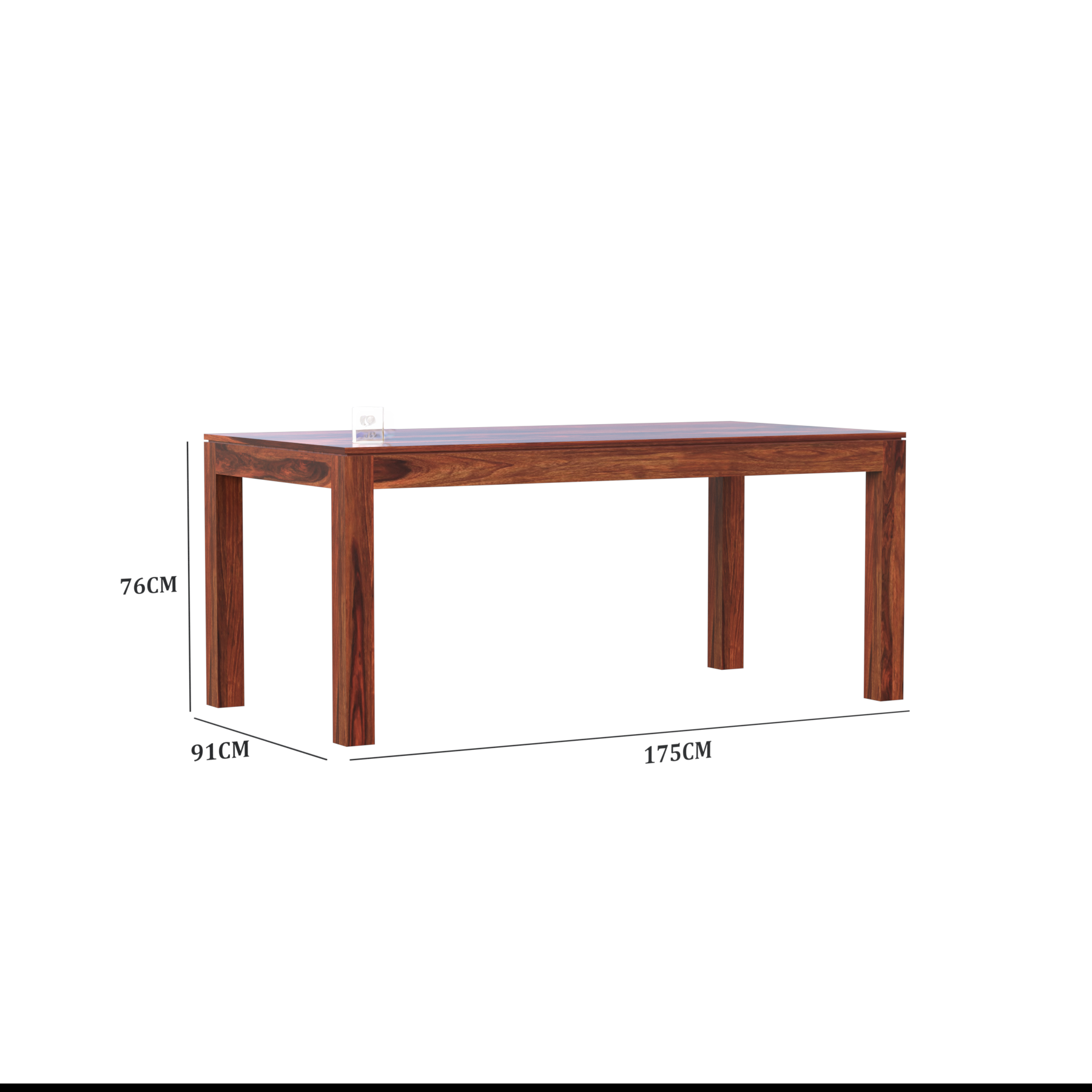 Flora Solid Sheesham Wood Six Seat Dining Table Set in Natural Finish