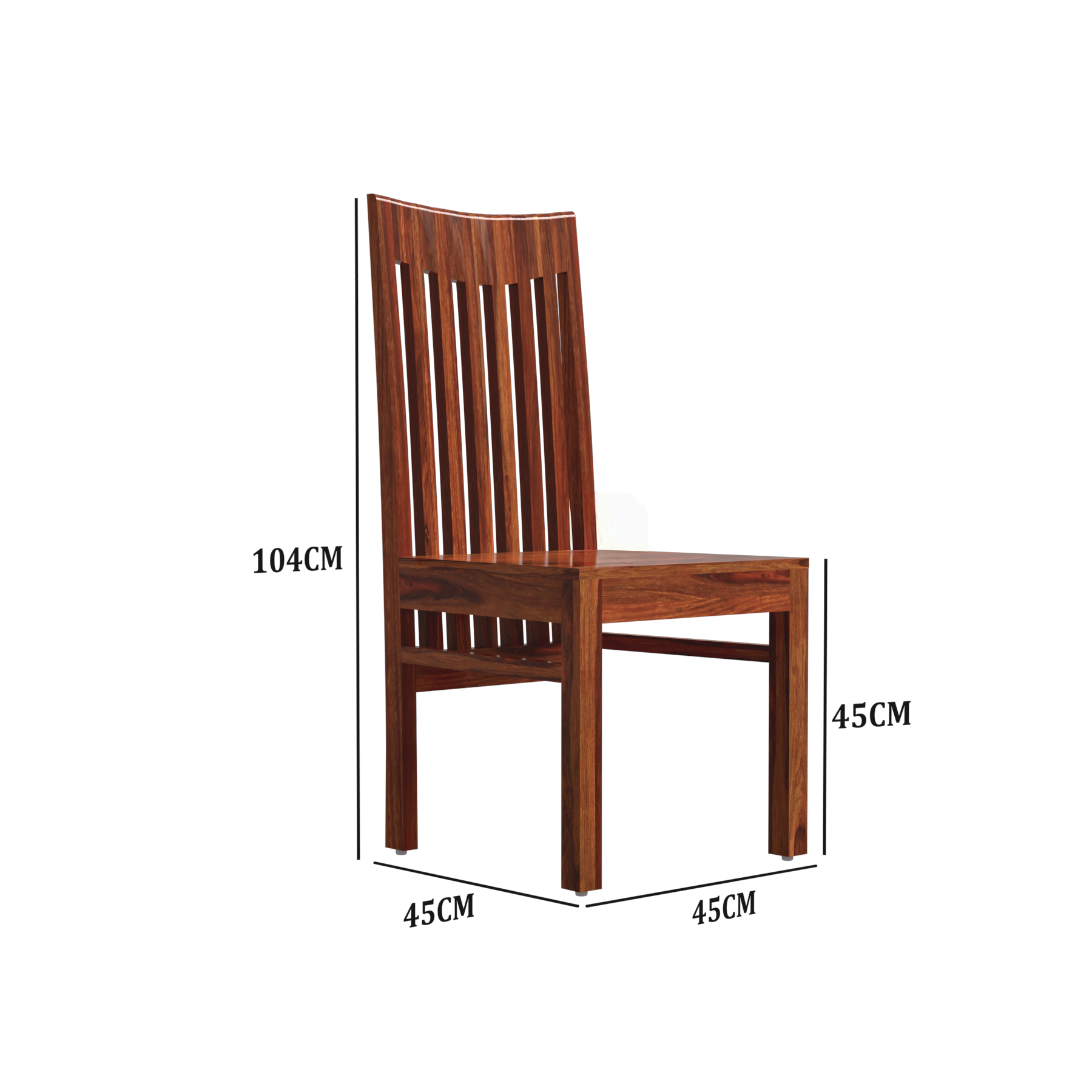 Flora Solid Sheesham Wood Six Seat Dining Table Set in Natural Finish