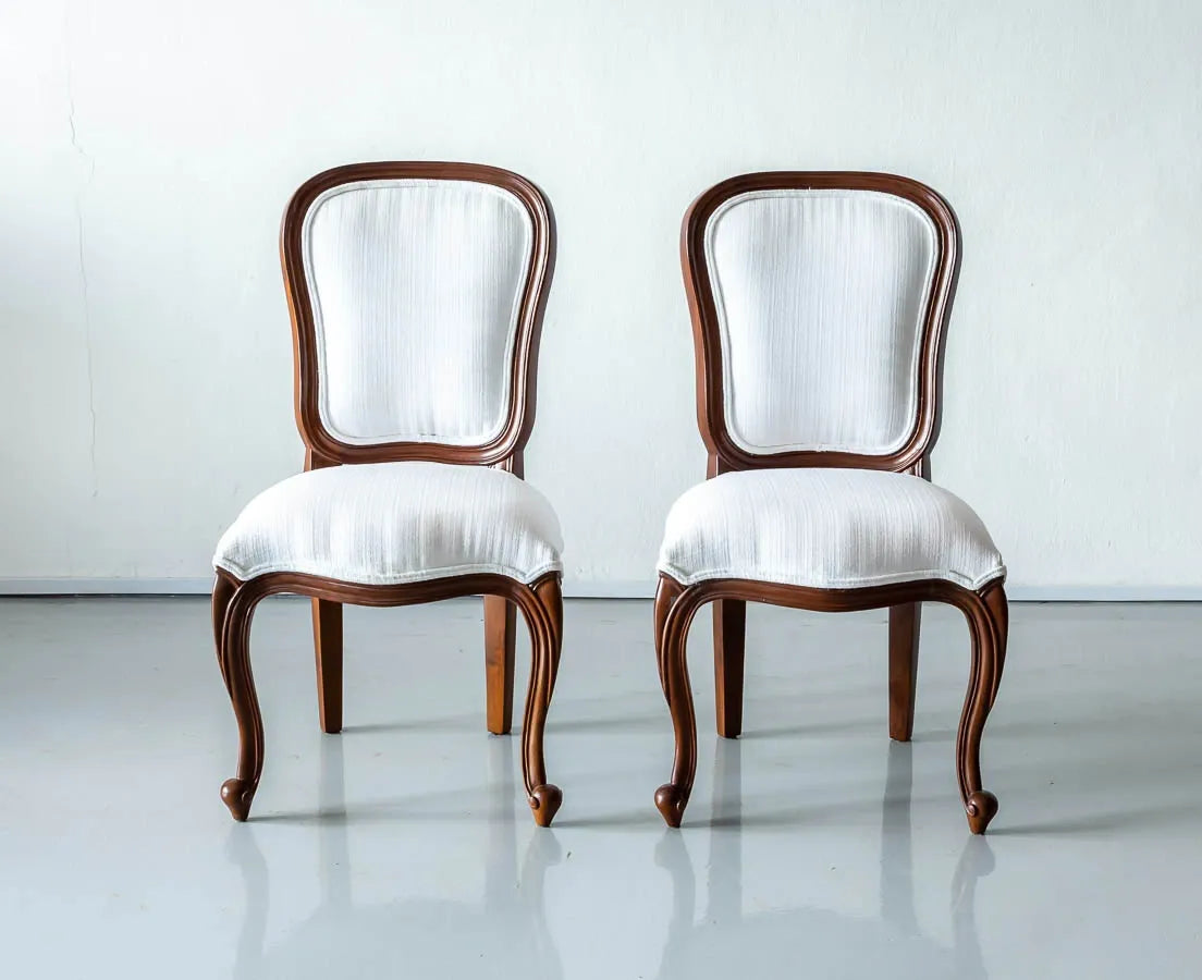 Luxury French Solid Teak Wood Dining Table Set -6 Seater