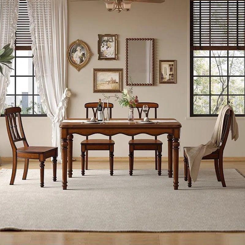 Rectangular Dining Table Set Solid Wood Dining Set