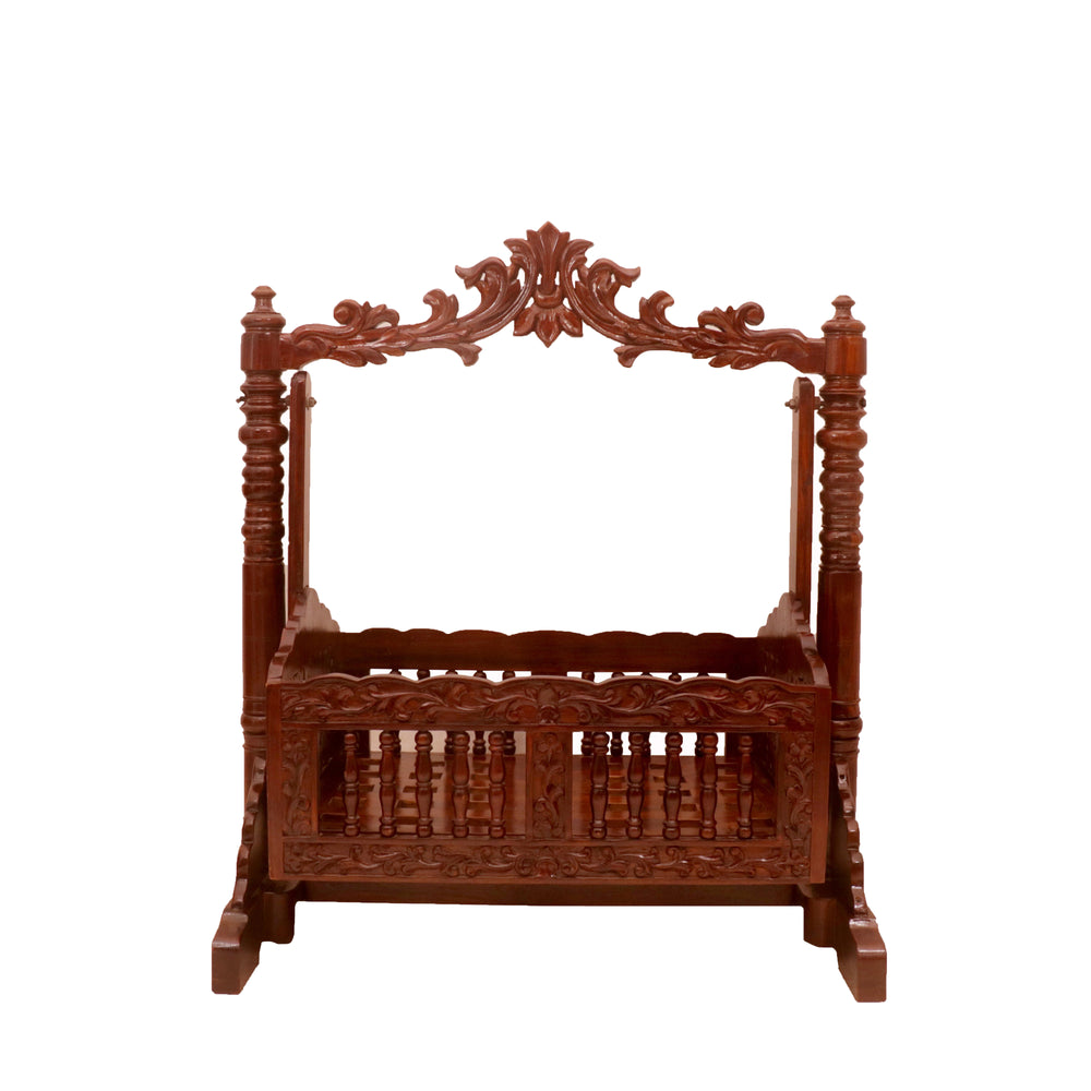 Royal Heritage Handcrafted Wooden Baby Cradle