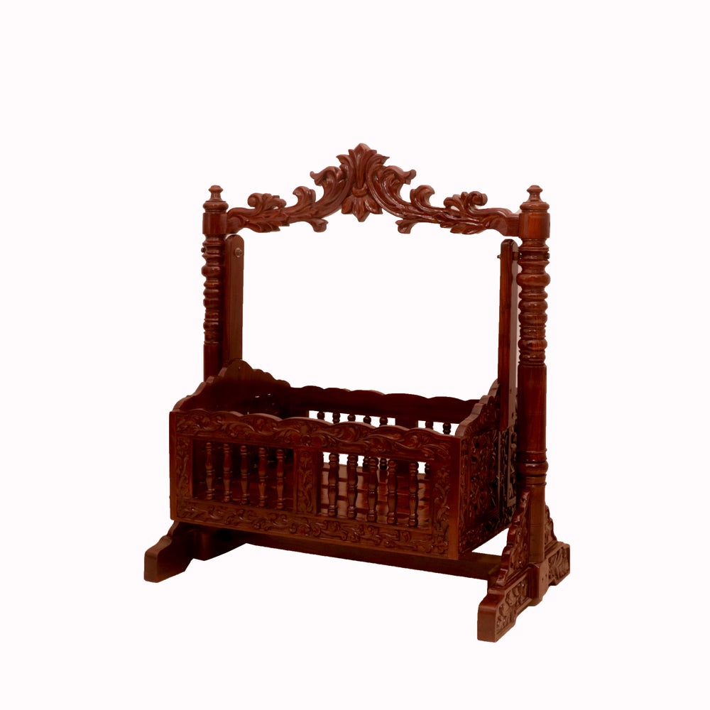 Royal Heritage Handcrafted Wooden Baby Cradle