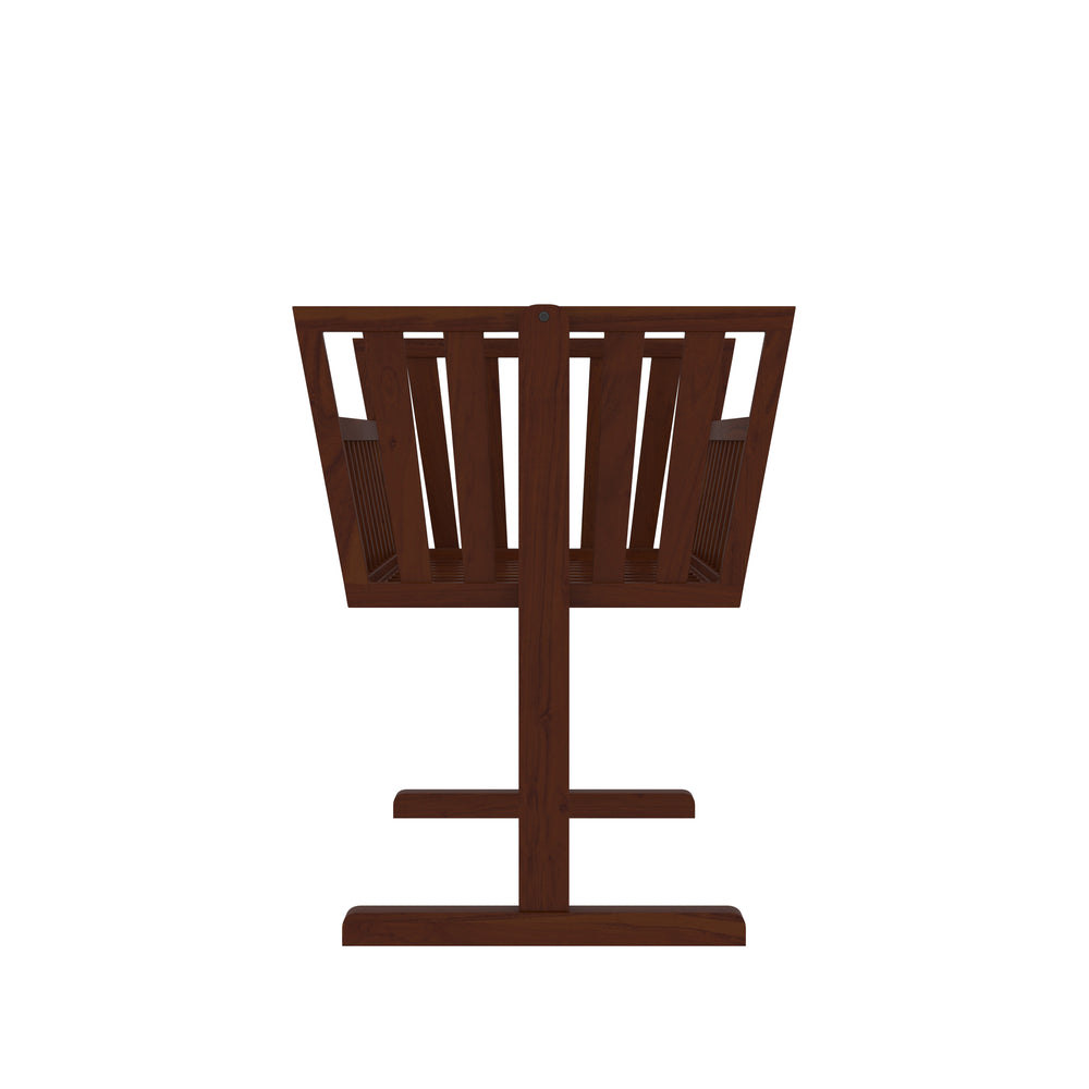 Natural Heritage Brown Finished Strip Designed Wooden Cradle