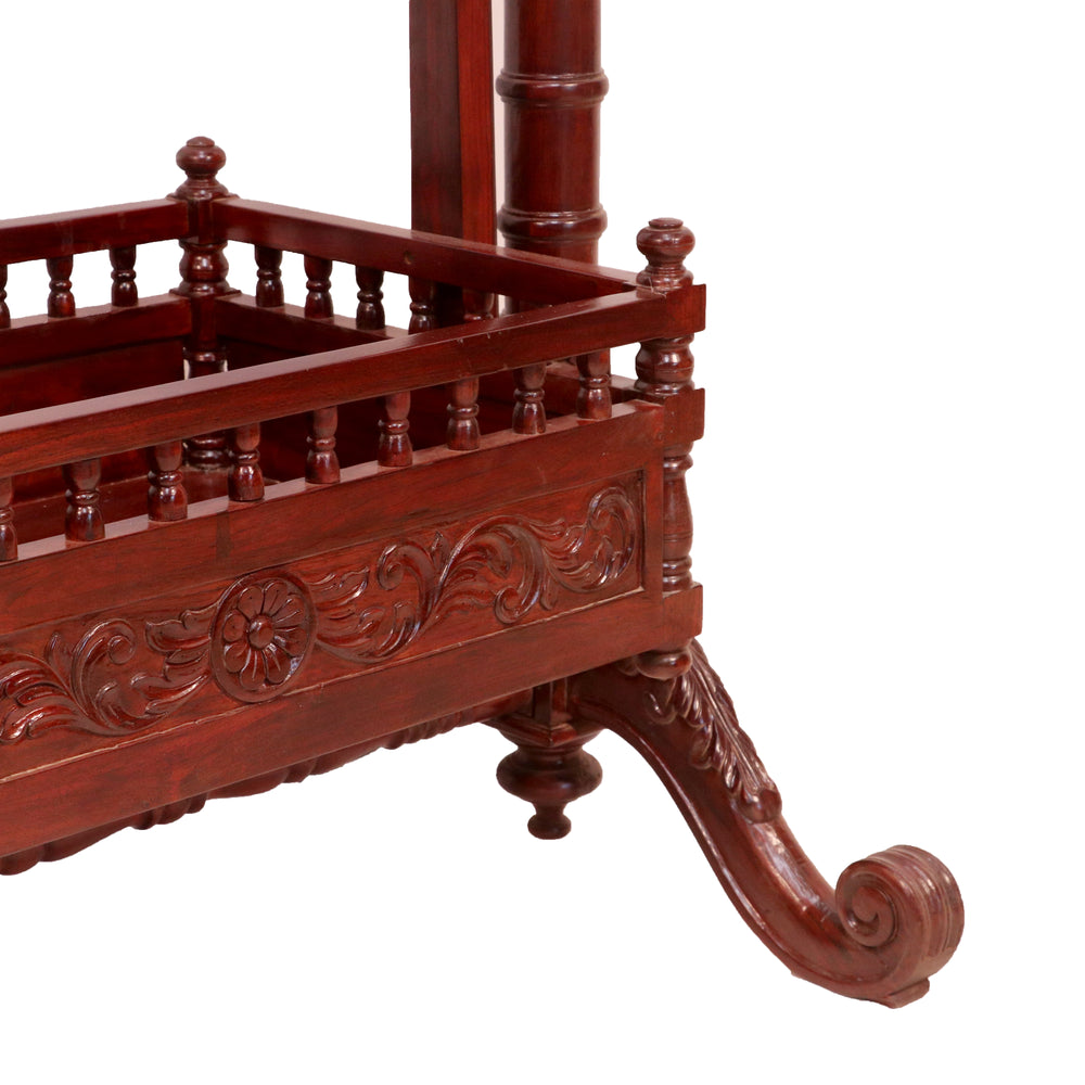 Indian Heritage Handcrafted Teak Wood Baby Cradle