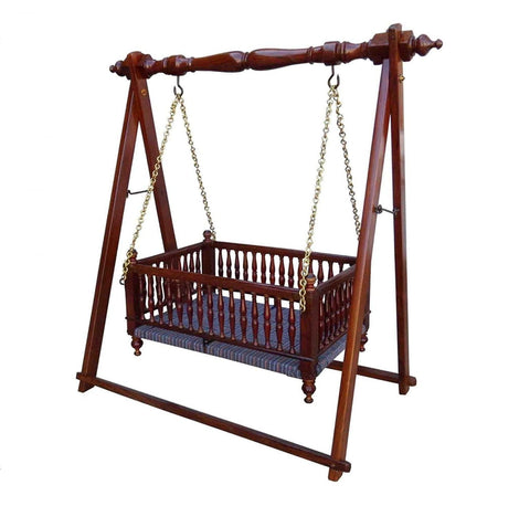 Royal Sheesham Baby Jhula – Wooden Swing Cradle for Newborn