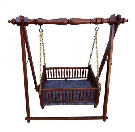 Royal Sheesham Baby Jhula – Wooden Swing Cradle for Newborn